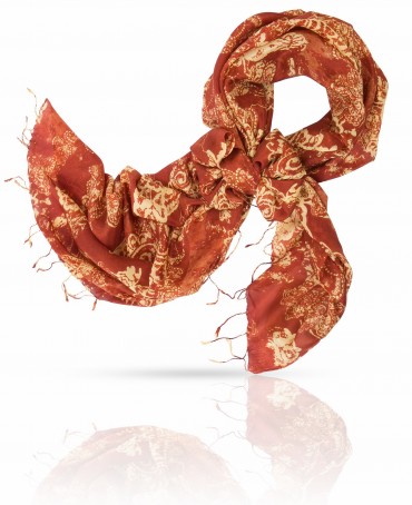 Палантин Женский S30-LACE/YEL.RUST